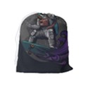 Illustration-astronaut-cosmonaut-paying-skateboard-sport-space-with-astronaut-suit Drawstring Pouch (XL) View2