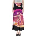 Astronaut-spacesuit-standing-surfboard-surfing-milky-way-stars Full Length Maxi Skirt View1