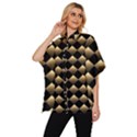 Golden Chess Board Background Women s Batwing Button Up Shirt View2