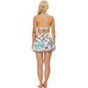 Seamless-pattern-vector-with-funny-robots-cartoon Vintage Style Bikini Top and Skirt Set  View4