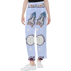 Seamless-pattern-with-space-theme Women s Pants 