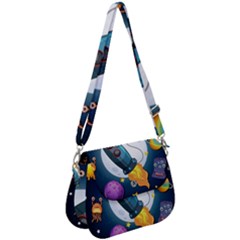 Spaceship-astronaut-space Saddle Handbag by Salman4z