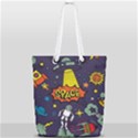 Vector-flat-space-design-background-with-text -- Full Print Rope Handle Tote (Small) View1