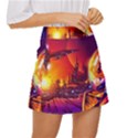 Far-future-human-colonization Mini Front Wrap Skirt View3