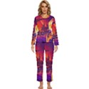 Far-future-human-colonization Womens  Long Sleeve Lightweight Pajamas Set View1