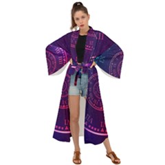 Time-machine Maxi Kimono