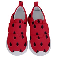 Seamless-watermelon-surface-texture Kids  Velcro No Lace Shoes by Salman4z