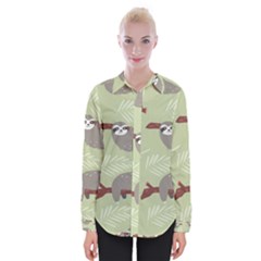 Sloths-pattern-design Womens Long Sleeve Shirt