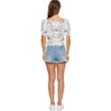 Cat-with-bow-pattern Button up blouse View4