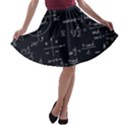 Mathematical-seamless-pattern-with-geometric-shapes-formulas A-line Skater Skirt View1