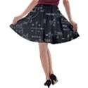 Mathematical-seamless-pattern-with-geometric-shapes-formulas A-line Skater Skirt View2