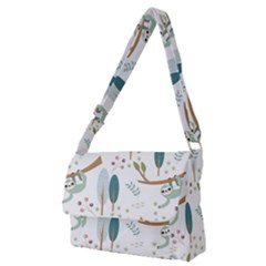 Pattern-sloth-woodland Full Print Messenger Bag (m)