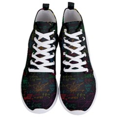 Mathematical-colorful-formulas-drawn-by-hand-black-chalkboard Men s Lightweight High Top Sneakers