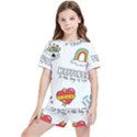 Abstract-fashion-background-suitable-fabric-printing Kids  Tee And Sports Shorts Set View1