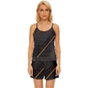 Gradient-geometric-shapes-dark-background Satin Pajama Short Set View1