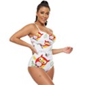 Seamless-pattern-vector-owl-cartoon-with-bugs Retro Full Coverage Swimsuit View3