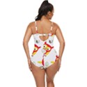 Seamless-pattern-vector-owl-cartoon-with-bugs Retro Full Coverage Swimsuit View4