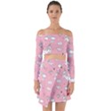 Cute-unicorn-seamless-pattern Off Shoulder Top with Skirt Set View1