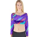 Multicolored-abstract-background Long Sleeve Crop Top View1