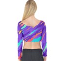 Multicolored-abstract-background Long Sleeve Crop Top View2