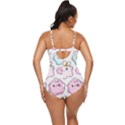 Cute-doodle-cartoon-seamless-pattern Retro Full Coverage Swimsuit View4