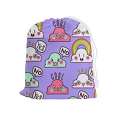 Cloud-seamless-pattern -- Drawstring Pouch (xl)