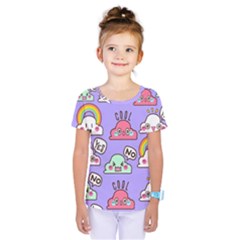 Cloud-seamless-pattern -- Kids  One Piece Tee