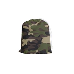 Texture-military-camouflage-repeats-seamless-army-green-hunting Drawstring Pouch (small) by Salman4z