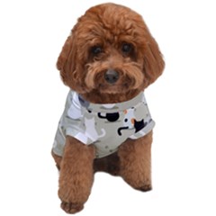 Cute-cat-seamless-pattern Dog T-shirt