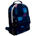 Gradient Geometric Shapes Dark Background Flap Pocket Backpack (Large) View2