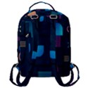Gradient Geometric Shapes Dark Background Flap Pocket Backpack (Large) View3