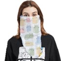 Cute-cat-colorful-cartoon-doodle-seamless-pattern Face Covering Bandana (Triangle) View1