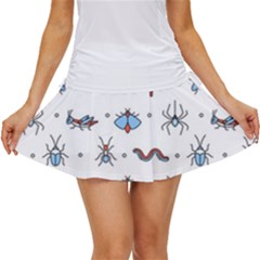 Insects-icons-square-seamless-pattern Women s Skort