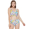 Tridimensional-pastel-shapes-background-memphis-style Frilly Bikini Set View1