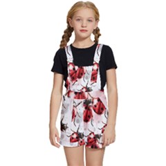 Ladybugs-pattern-texture-watercolor Kids  Short Overalls