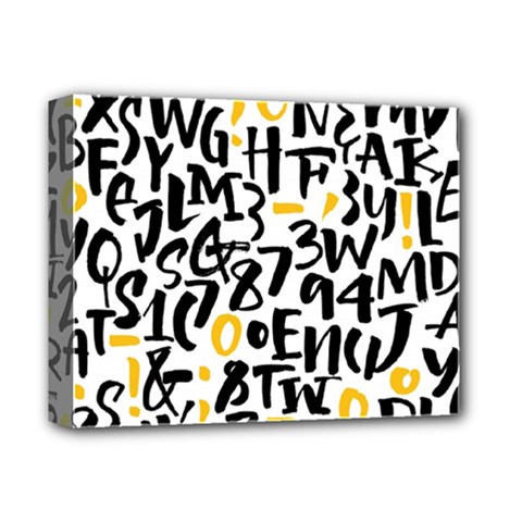 Letters-pattern Deluxe Canvas 14  X 11  (stretched)
