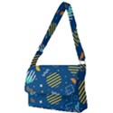 Flat-design-geometric-shapes-background Full Print Messenger Bag (L) View1