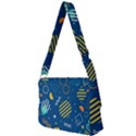 Flat-design-geometric-shapes-background Full Print Messenger Bag (L) View2
