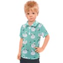 Elegant Swan Seamless Pattern Kids  Polo Tee View1