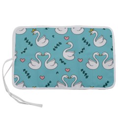 Elegant Swan Pattern Design Pen Storage Case (s)