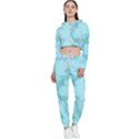 Background Marble Set Cropped Zip Up Lounge Set View1