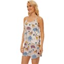 Wild Animals Seamless Pattern Satin Pajama Short Set View2