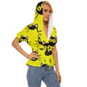 Cats Heads Pattern Design Lightweight Drawstring Hooded Top View3