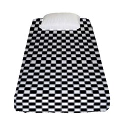 Background Black Board Checker Checkerboard Fitted Sheet (single Size) by pakminggu