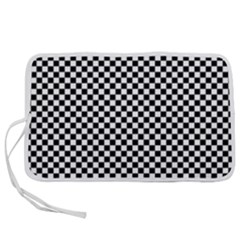 Background Black Board Checker Checkerboard Pen Storage Case (l)