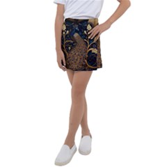 Peacock Plumage Bird  Pattern Graceful Kids  Tennis Skirt