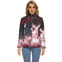 Deer Animal Moon Planet Space Fantasy Women s Puffer Bubble Jacket Coat View1