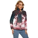 Deer Animal Moon Planet Space Fantasy Women s Puffer Bubble Jacket Coat View3