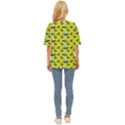 Watermelon Panda Background Wallpaper Oversized Basic Tee View4