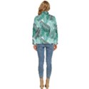Background Pattern Texture Leaves Design Wallpaper Women s Puffer Bubble Jacket Coat View4